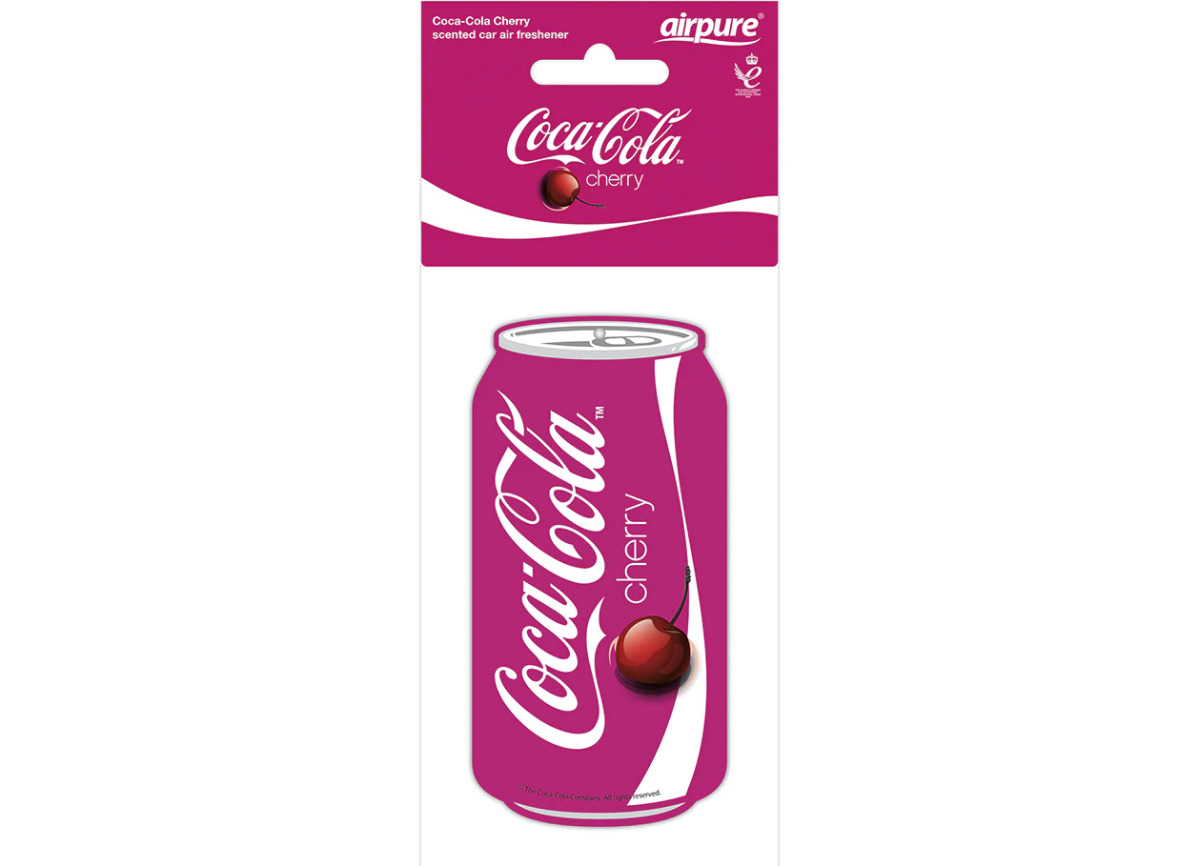 E-shop Závesná vôňa do auta Airpure Coca-Cola, vôňa Coca Cola Cherry - plechovka
