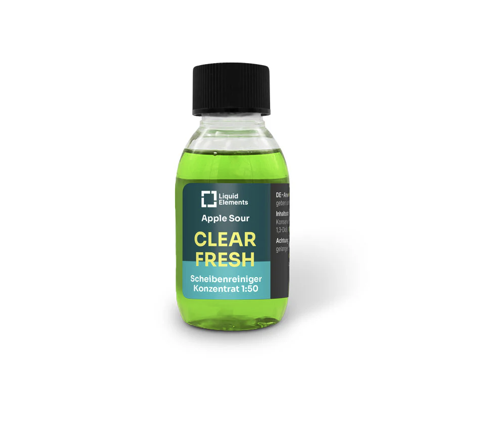 Vôňa a čistič do ostrekovačov Liquid Elements Washing water concentrate "SMELLOW BOMB / CLEAR FRESH" - Apple Sour (100 ml)