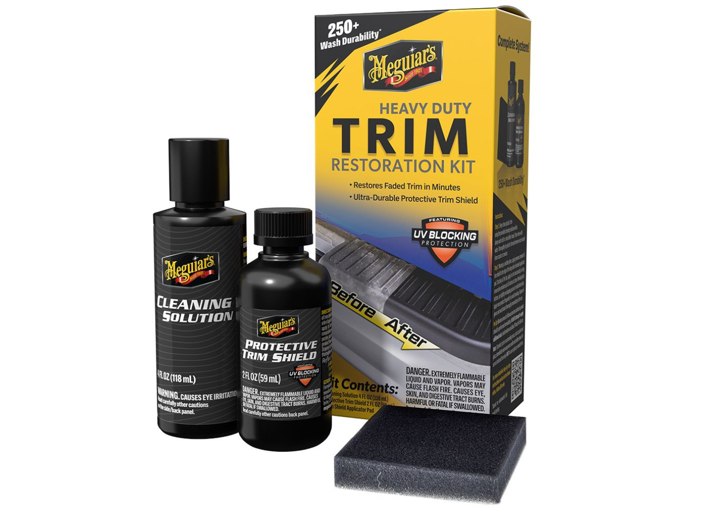 E-shop Súprava na oživenie a ochranu nelakovaných plastov v exteriéri Meguiar's Heavy Duty Trim Restoration Kit