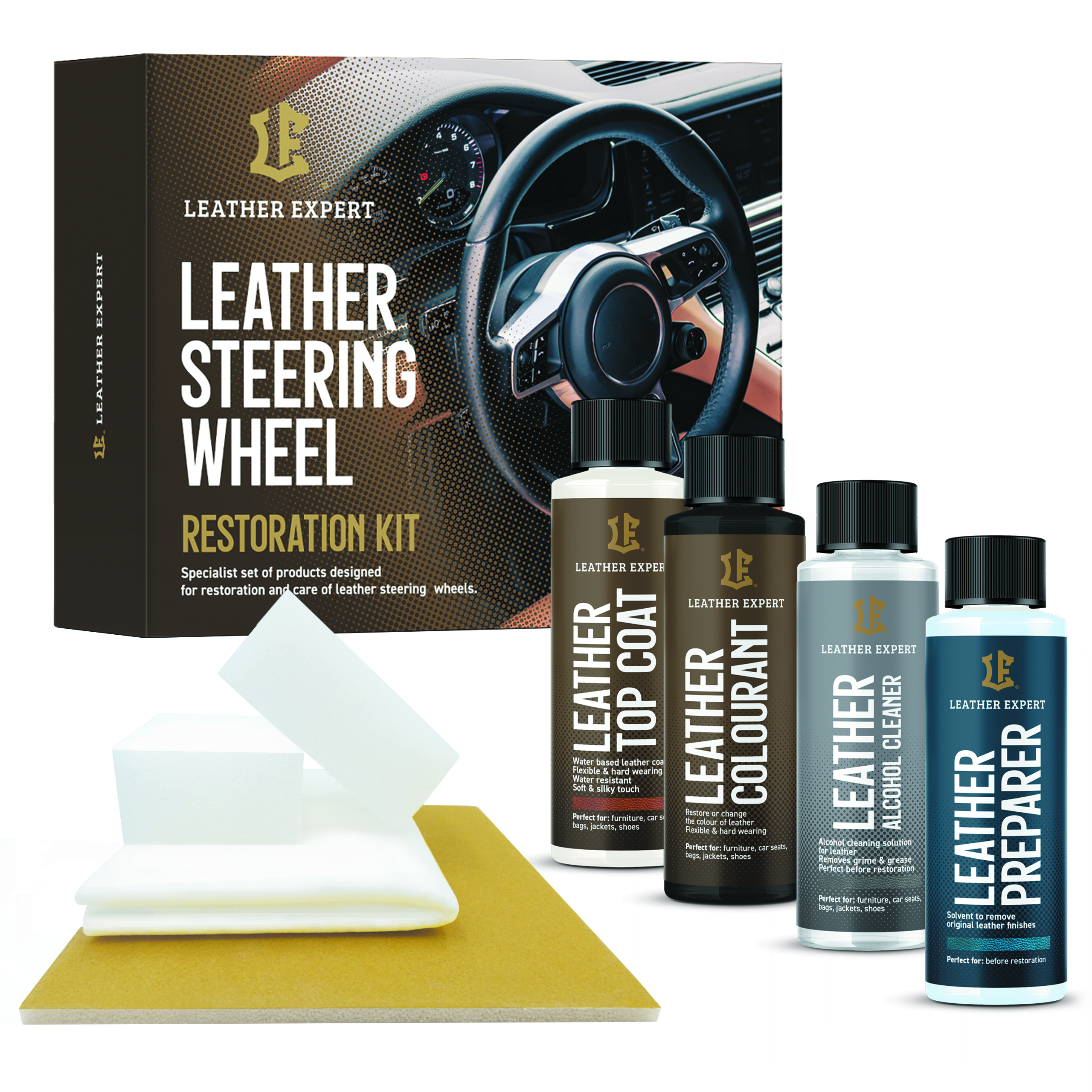 E-shop Set na renováciu volantu Leather Expert - Steering Wheel Black