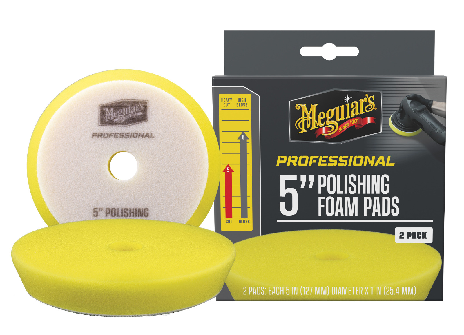 E-shop Penové leštiace kotúče Meguiar's Professional Polishing Foam Pad 5" (2 Pack)