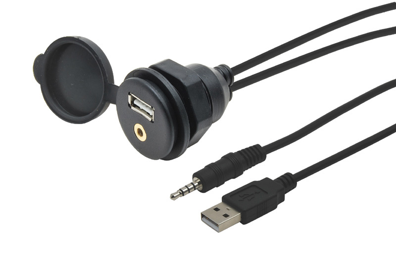 E-shop USB / JACK 4pólová zásuvka s káblom