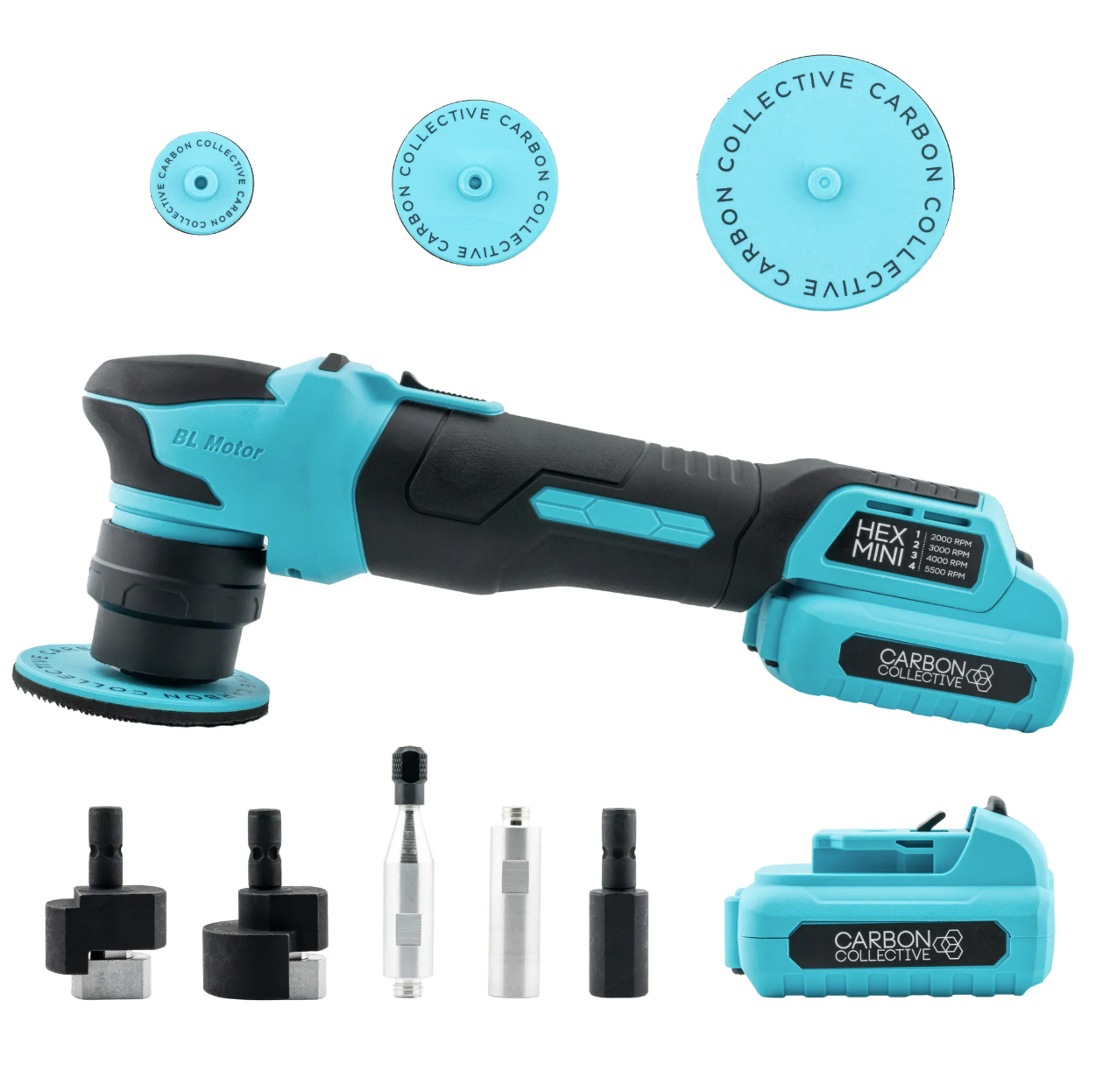 E-shop Mini AKU leštička Carbon Collective Hex Mini - Cordless Mini Polisher