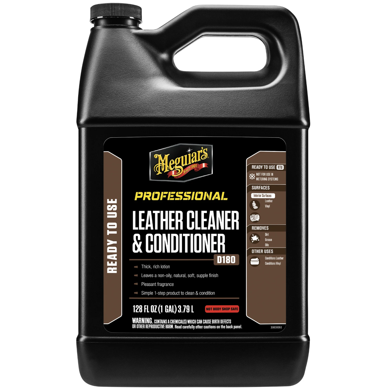 E-shop Čistič a kondicionér na kožu Meguiar's Leather Cleaner & Conditioner (3,78 l)