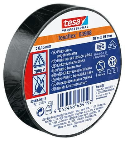 E-shop Izolačná páska Tesa 53988 PVC 15/10 čierna