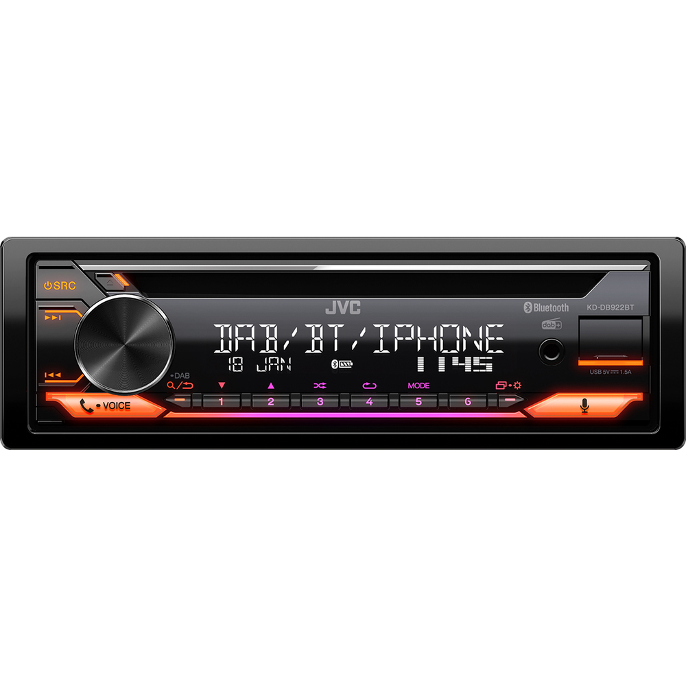 Autorádio s bluetooth JVC KD-DB922BT.