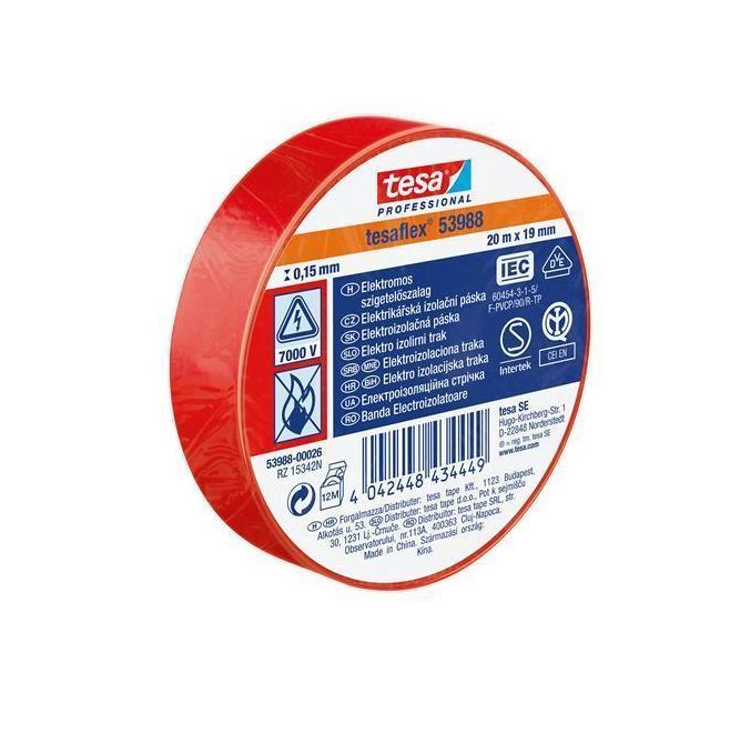 E-shop Izolačná páska Tesa 53988 PVC 15/10 červená