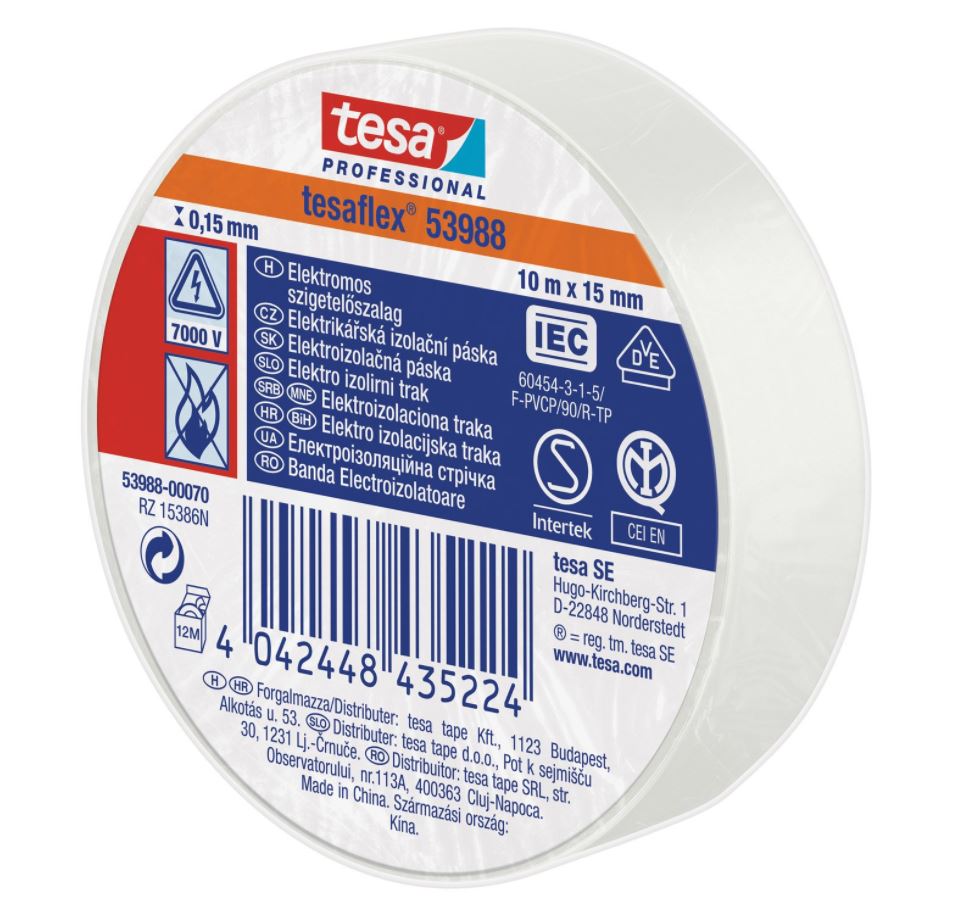 E-shop Izolačná páska Tesa 53988 PVC 15/10 biela