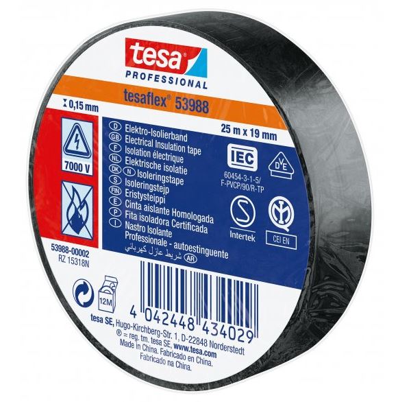 E-shop Izolačná páska Tesa 53988 PVC 19/20 čierna