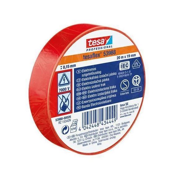 E-shop Izolačná páska Tesa 53988 PVC 19/20 červená