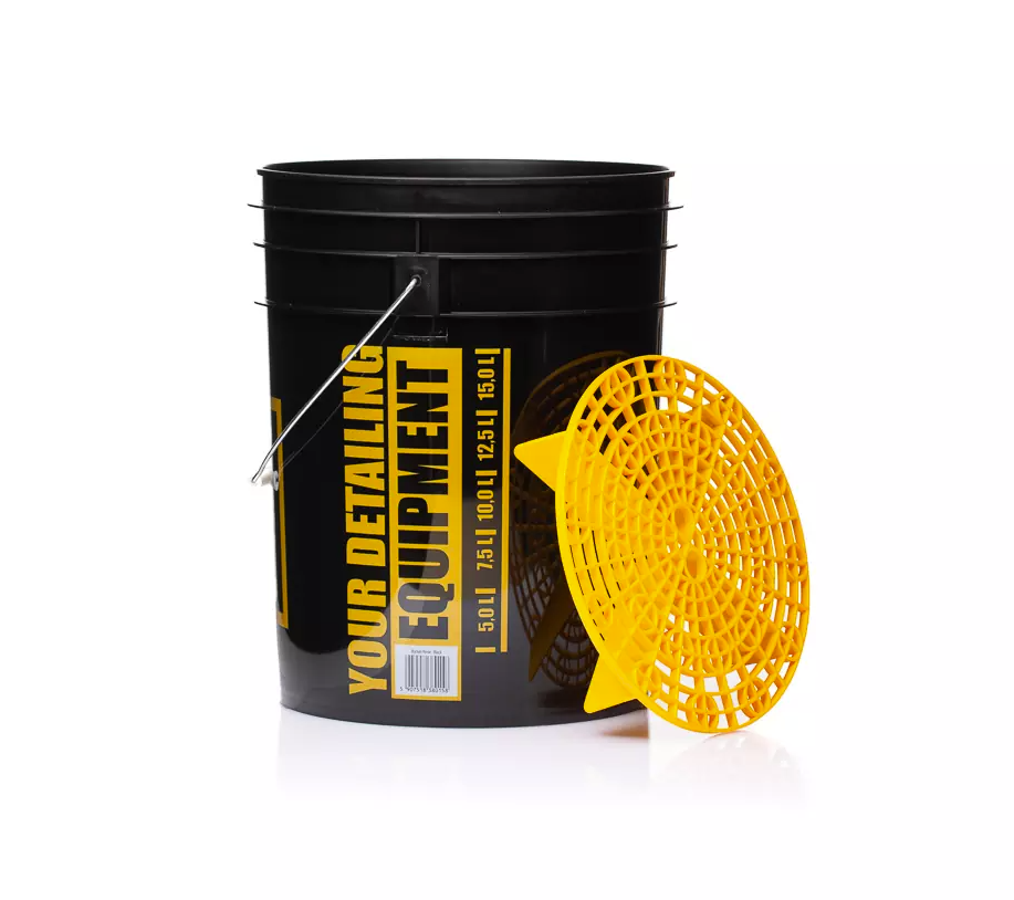 E-shop Detailingové vedro s mriežkou Work Stuff Detailing Bucket Black Rinse + Separator Yellow