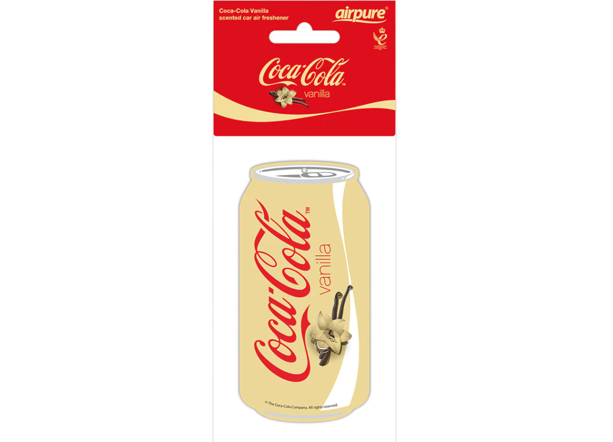 E-shop Osviežovač vzduchu Airpure Coca-Cola závesná vôňa, vôňa Coca Cola Vanilla - plechovka