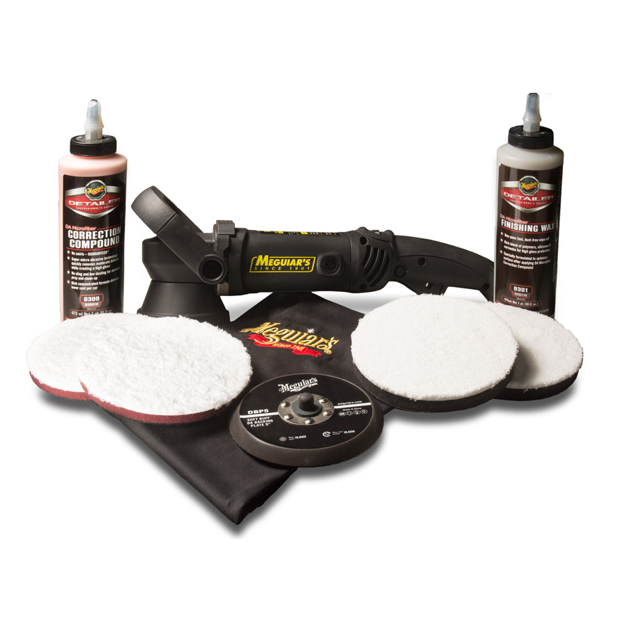 E-shop Kompletná sada na renováciu laku a strojnej leštičky Meguiar's DA Microfiber Correction System 5" - DA Polisher Kit