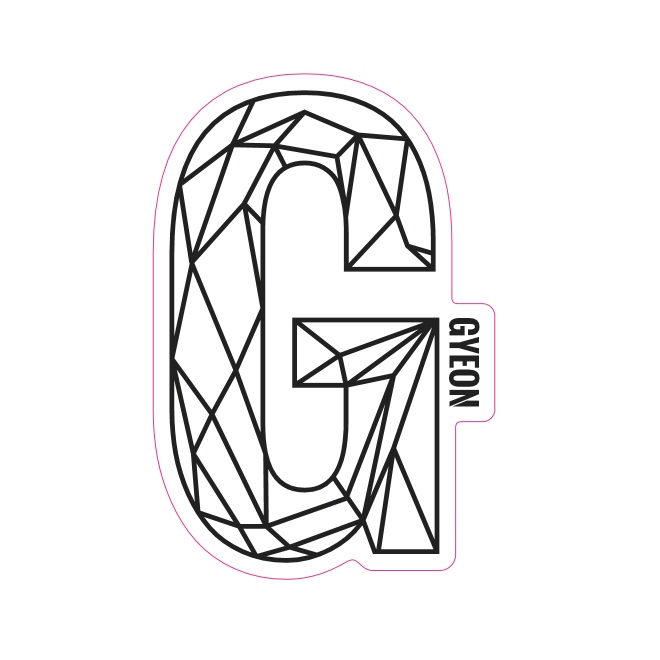 E-shop Samolepka Gyeon G Sticker Black (100 mm x 65,6 mm)