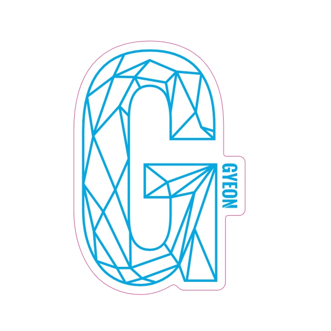 E-shop Samolepka Gyeon G Sticker Blue (100 mm x 65,6 mm)