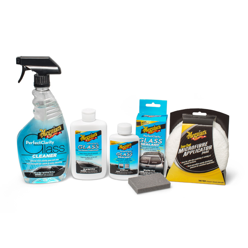 E-shop Sada autokozmetiky na kompletnú starostlivosť, leštenie a ochranu sklenených povrchov Meguiar's Perfect Clarity Glass Care Kit