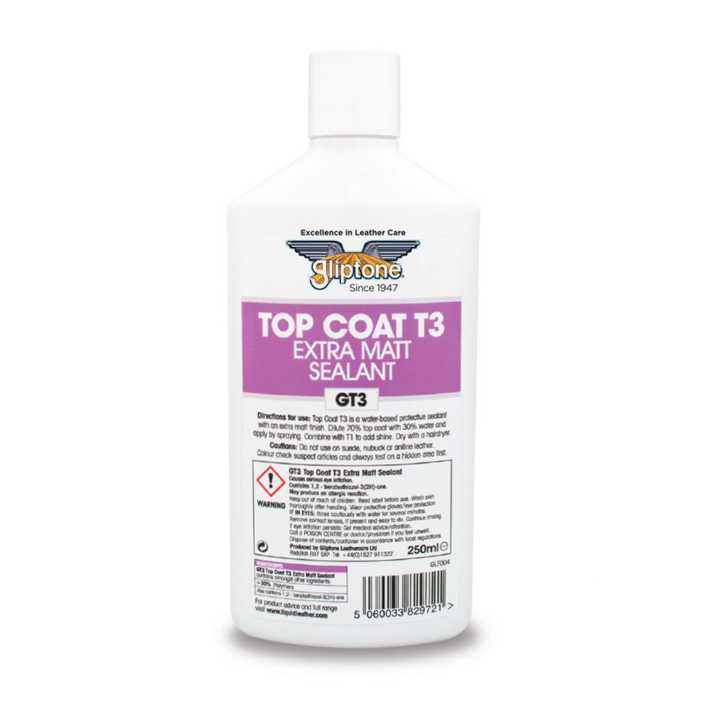 E-shop Sealant na kožu Gliptone Liquid Leather GT3 Top Coat T3 Extra Matt Sealant (250 ml)
