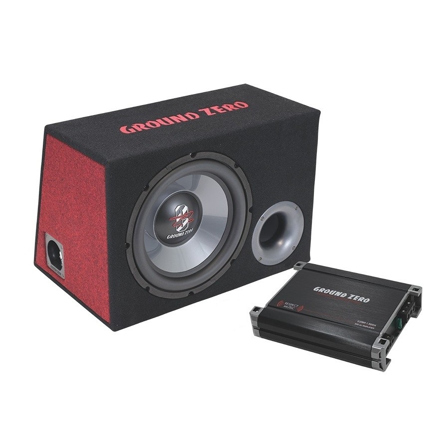 E-shop Zvýhodnený set subwoofera a zosilňovača Ground Zero GZ BASS KIT 12.300X-II