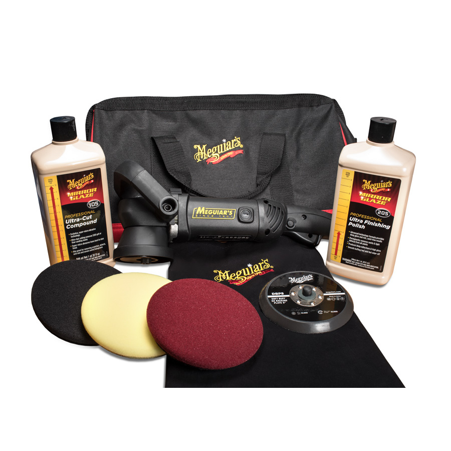 E-shop Kompletná sada na renováciu laku a leštička Meguiar's Mirror Glaze Soft Buff DA Kit 5"