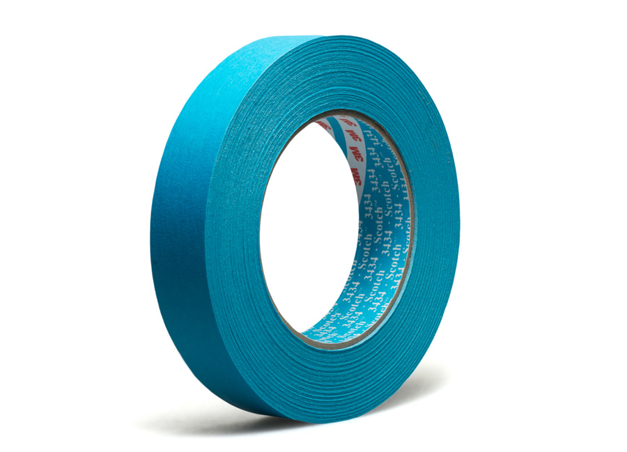 E-shop Vodeodolná maskovacia páska 3M 3434 modrá, rozmer 24 mm x 50 m