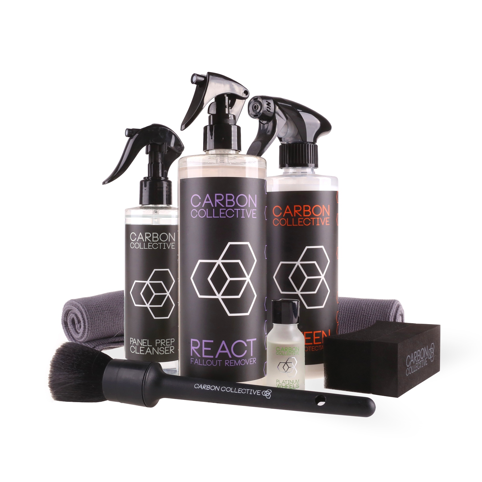 Sada na čistenie a ochranu kolies a pneumatík Carbon Collective.