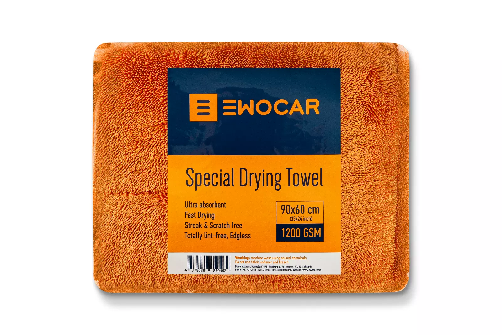 E-shop Sušiaci uterák Ewocar Special Twisted Loop Drying Towel - Orange (60 x 90 cm)