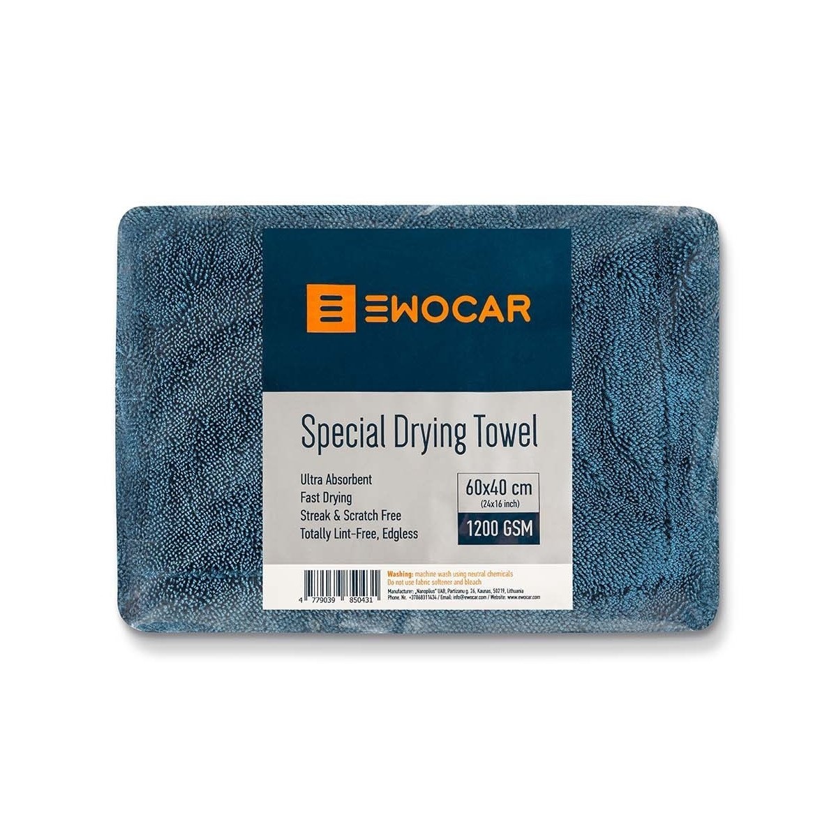 E-shop Sušiaci uterák Ewocar Special Twisted Loop Drying Towel - Blue (40 x 60 cm)