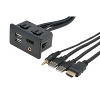 HDMI + 2x USB + JACK zásuvka s káblom