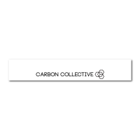 Samolepka Carbon Collective Sunstrip - Cutout Logo Gloss White