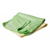 Sada mikrovláknových utierok Flexipads Yellow & Green Buffing Towels (set) 40x40