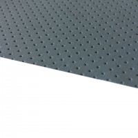 Svetlo šedá perforovaná umelá koža SGM Leather Light Grey Perforated