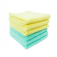 Sada mikrovláknových utierok Purestar Two Face Buffing Towel Yellow/Mint