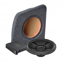 Set subwoofera v OEM ozvučnici a zosilňovače do Audi A4 B7 č.1